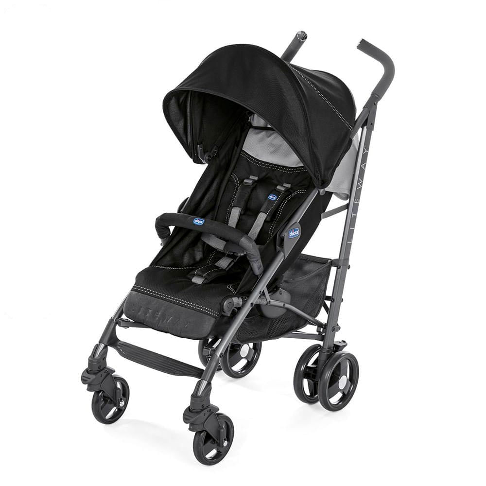Carrinho de Bebê Lite Way 4 Basic Preto Chicco