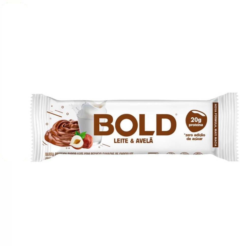 Barra de Proteína Bold Leite e Avelã 60g Bold