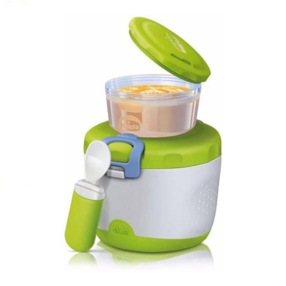 Pote de Comida Térmico Chicco Branco e Verde
