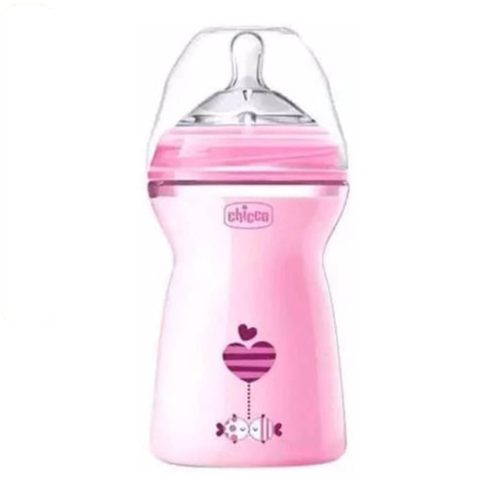 Mamadeira Step Up 6M+ 330ML Fluxo Rápido Chicco Rosa