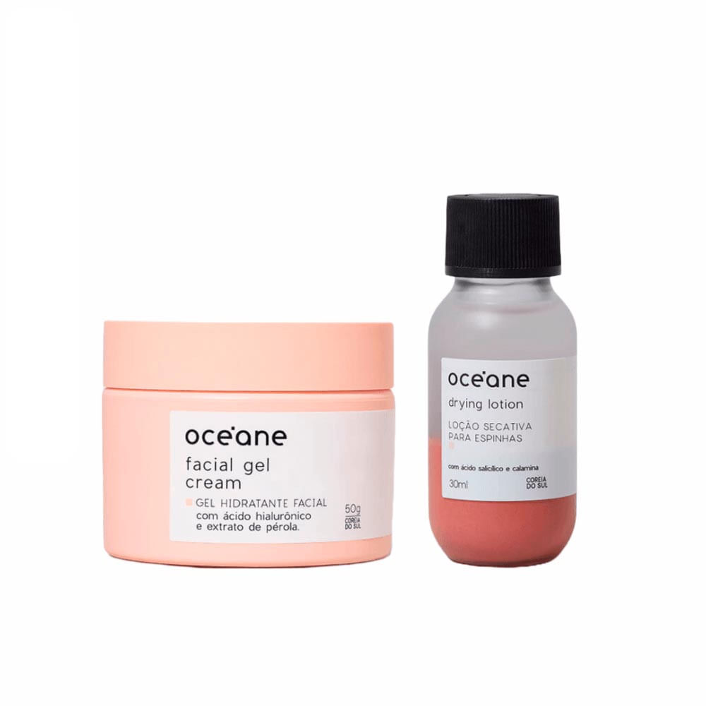 Kit Adeus Oleosidade Gel Hidratante + Loção Secativa de Espinhas Océane