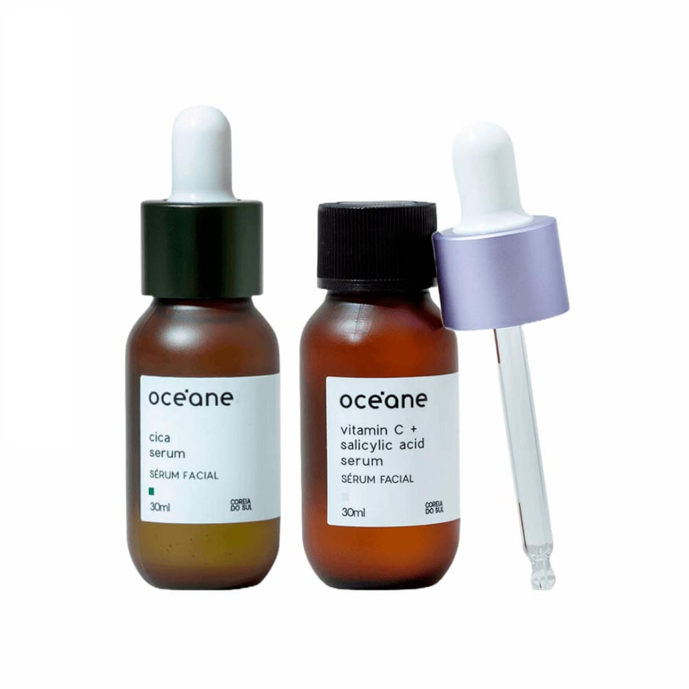 Kit Sérum de Cica + Sérum de Vitamina C e Ácido Salicílico Océane
