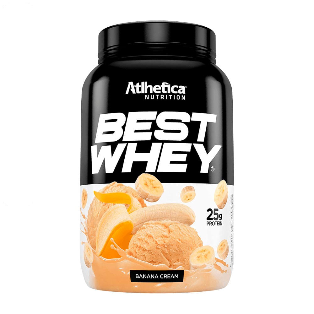 Suplemento Alimentar Best Whey Protein Banana Cream Atlhetica Nutrition 900g