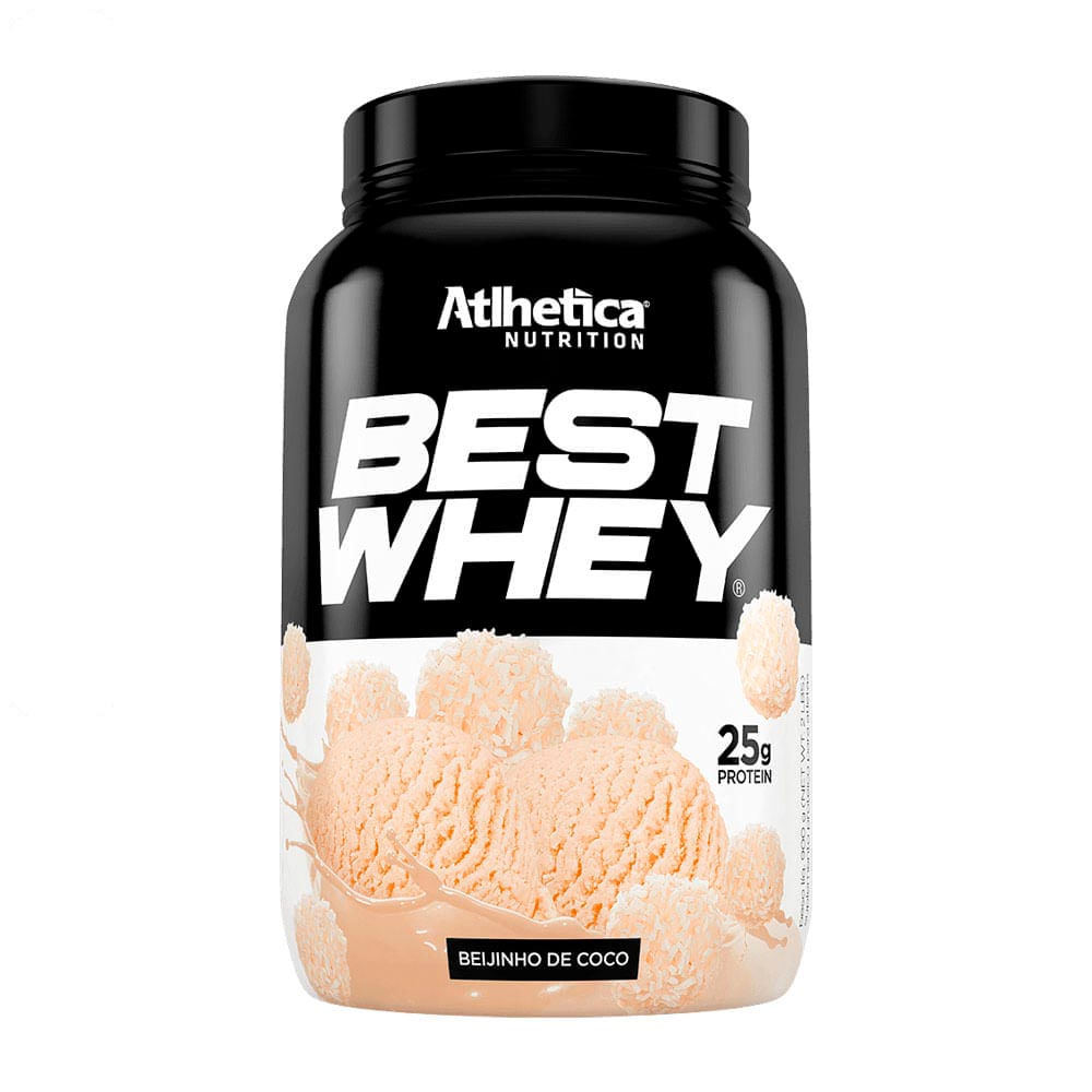 BeSuplemento Alimentar Best Whey Protein Beijinho de Coco Atlhetica Nutrition 900g