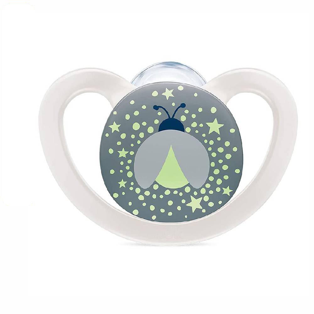 Chupeta NUK - Silicone - Space Glow - Branco - Tam 1