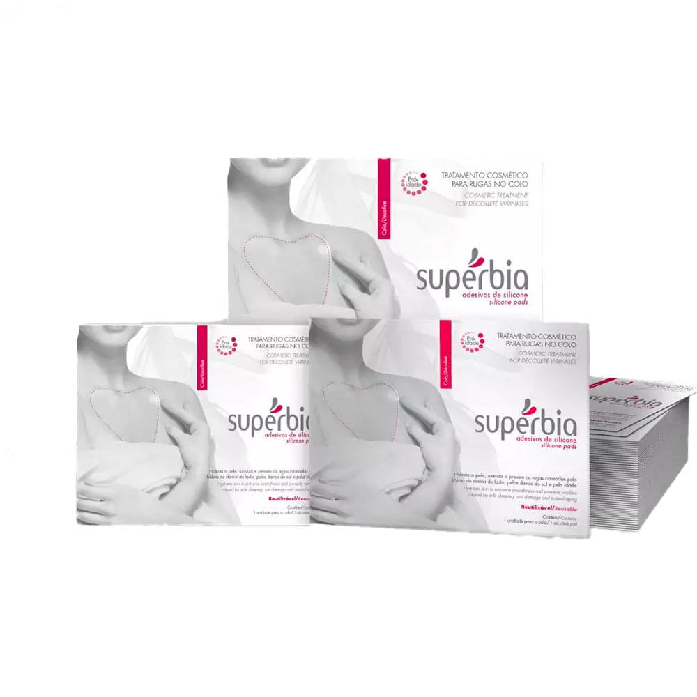 Kit Adesivos De Silicone Para Rugas No Colo Supérbia