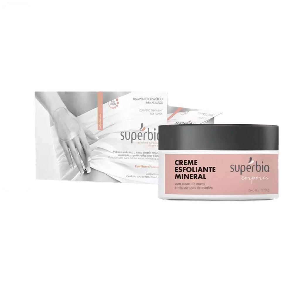 Kit Adesivo para Rejuvenescimento das Mãos e Creme Esfoliante Supérbia