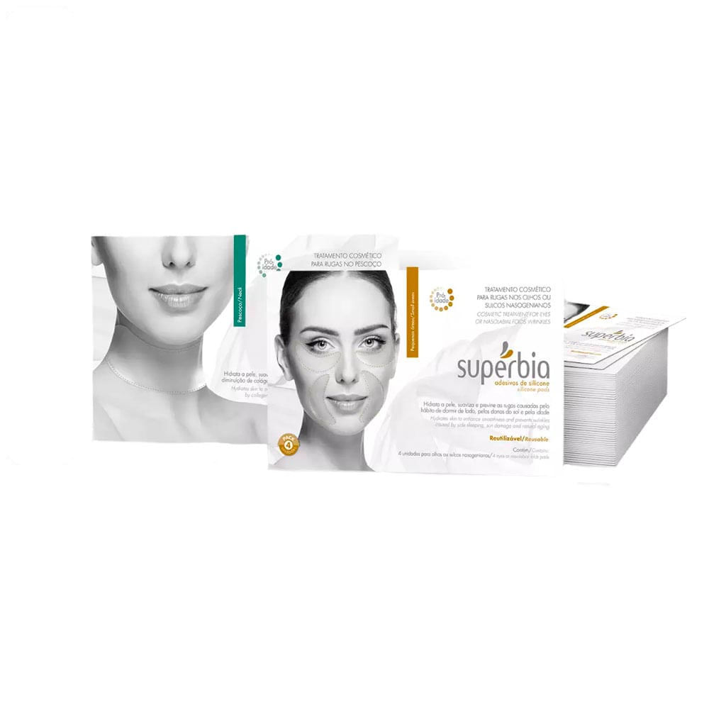 Kit Adesivos para Rugas no Pescoço, Olhos e Bigode Chinês Supérbia