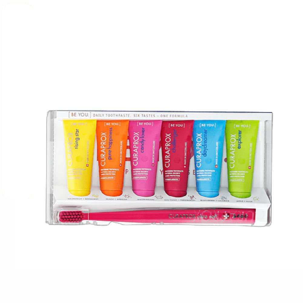 Curaprox Be You Kit Seis Sabores De Pasta Dental + Escova Dental