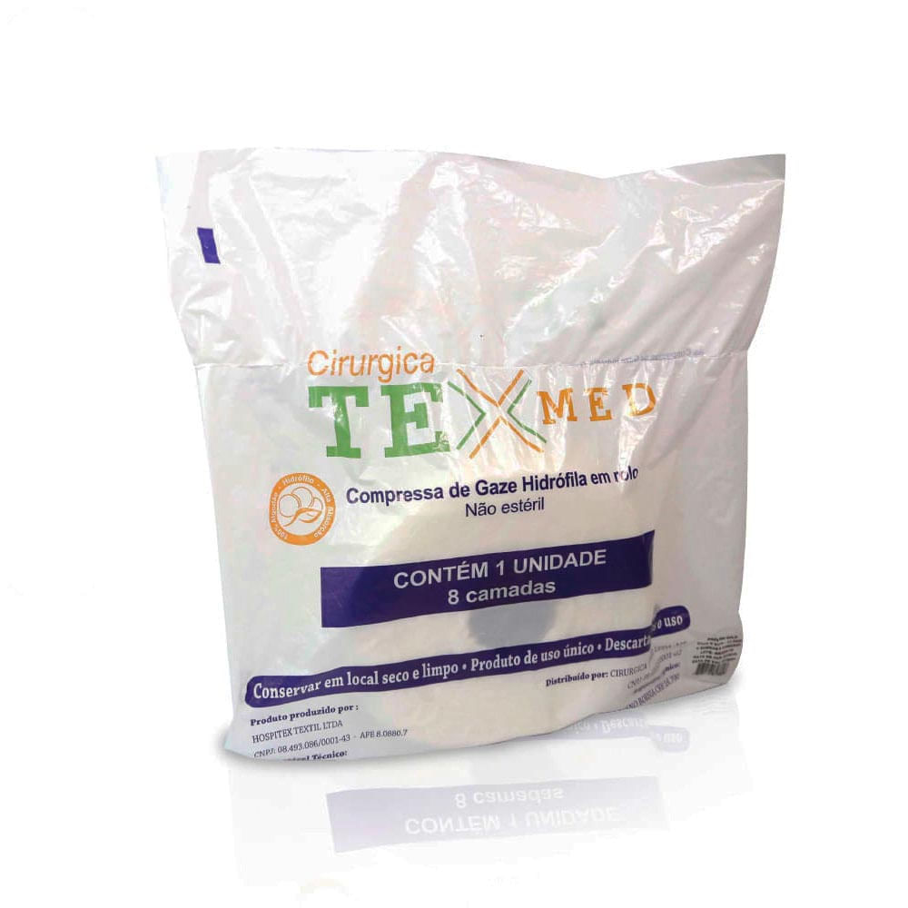 Compressa Gaze 7,5x7,5cm 13 Fios 500 Unidades Texmed