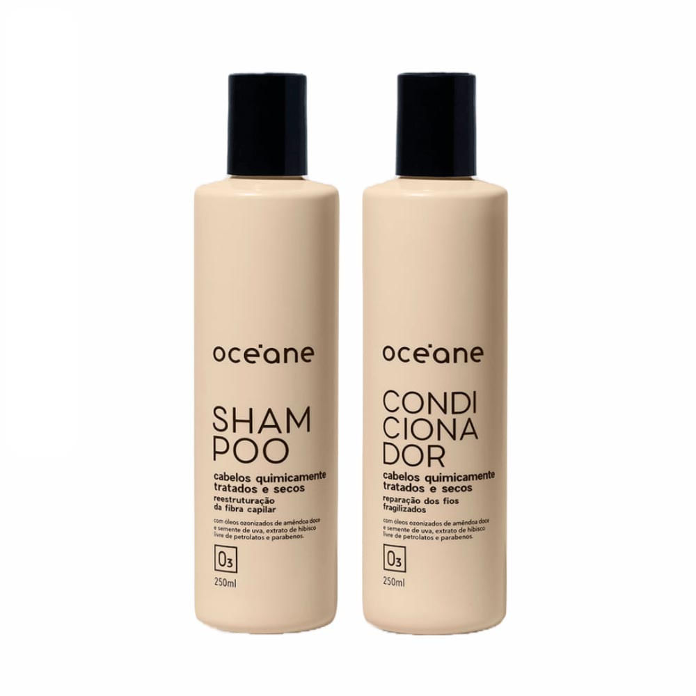 Kit Shampoo Condicionador Para Cabelos Quimicamente Tratados Océane 250ml