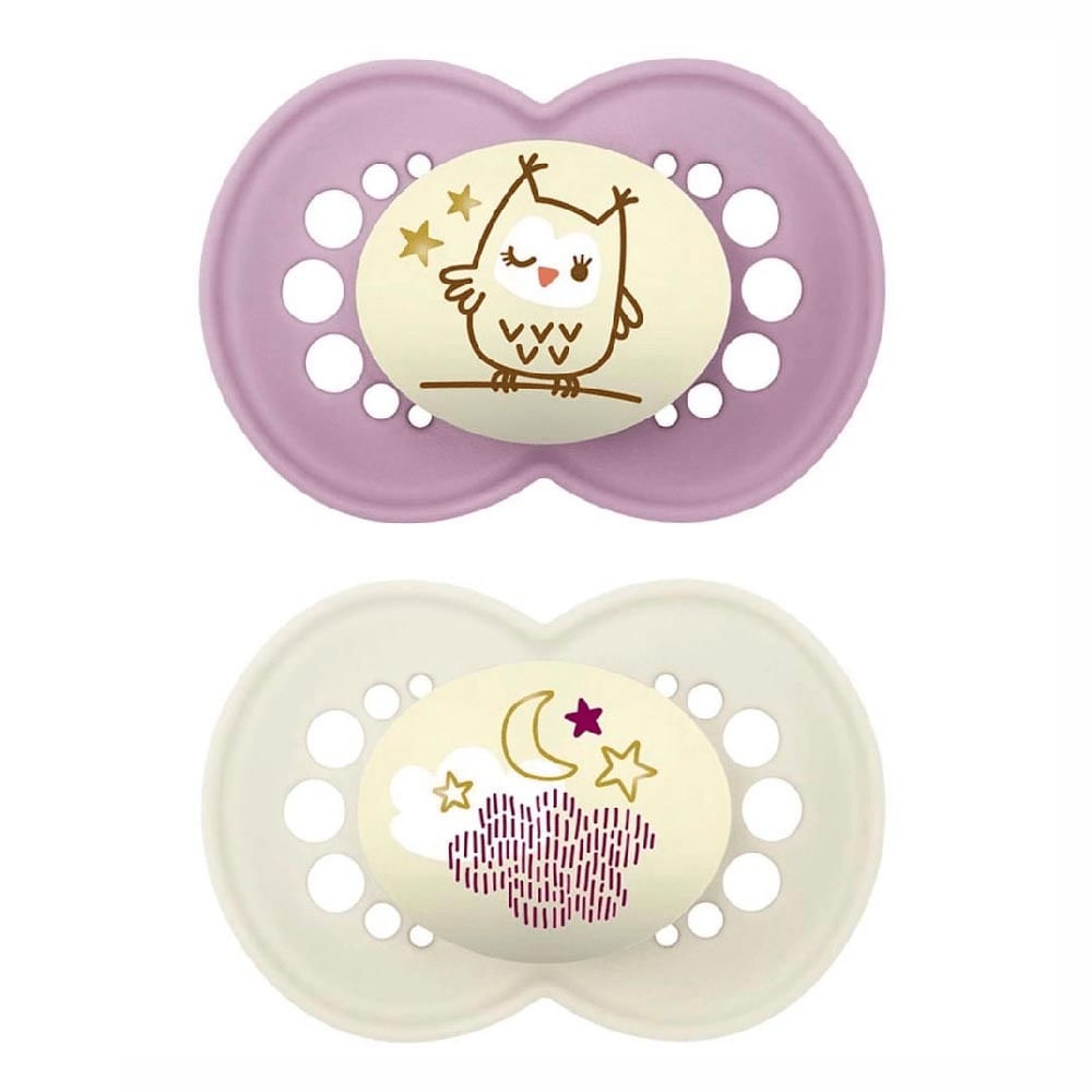 Chupeta de Silicone MAM Night & Days Coruja 6 Meses