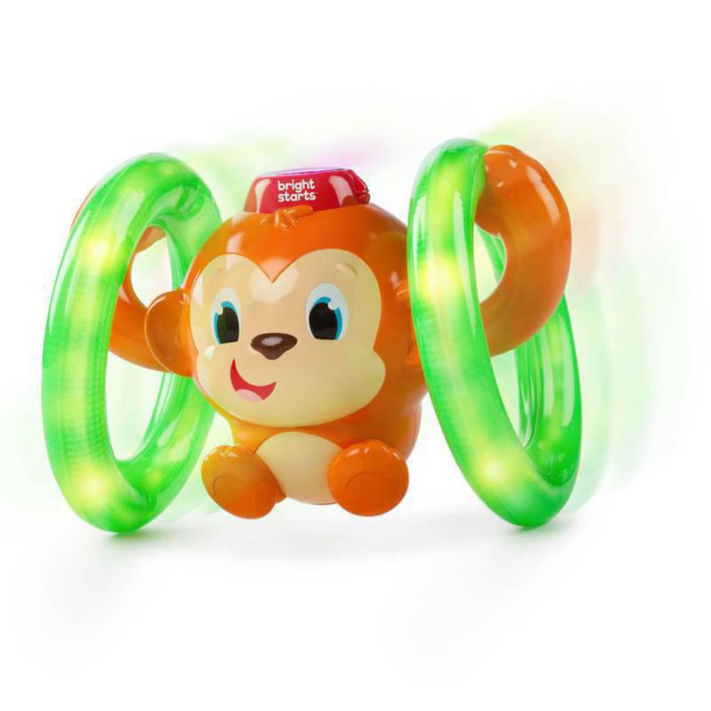 Brinquedo Infantil Educativo Macaquinho Rola e Brilha Bright Starts Brasbaby