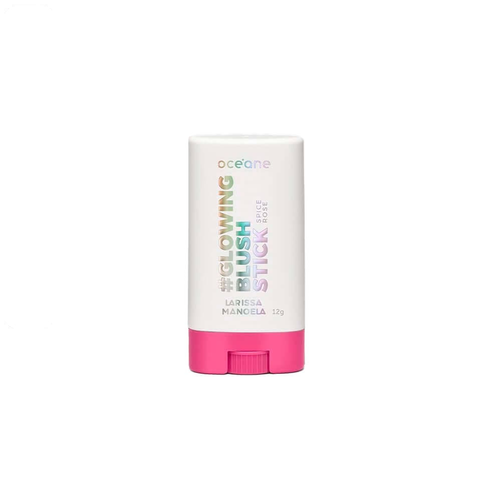 Blush em Bastão Rosa Larissa Manoela By Océane Glowing Blush Stick Spice Pink 12g