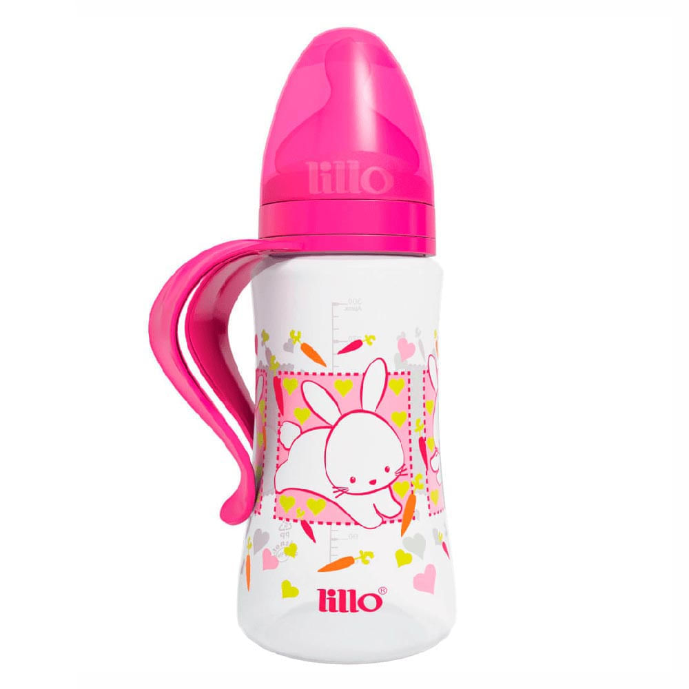 Mamadeira Ortodôntica Design Fashion Tamanho 2 300 ml Rosa Lillo