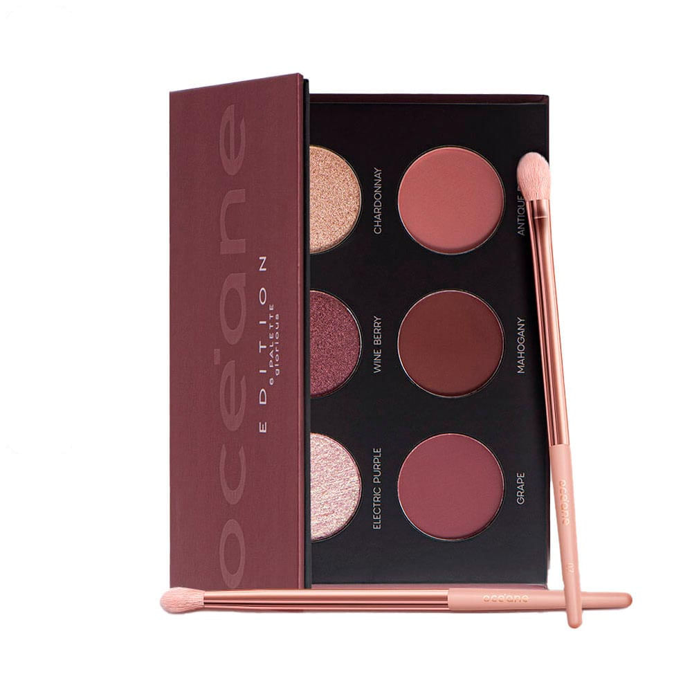 Kit Paleta de Sombras Glorious Océane Edition + Pincéis Para Sombra Océane