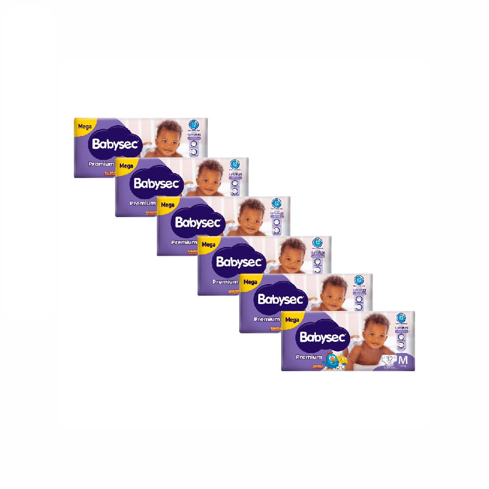 Kit Fralda Babysec Premium M com 192 Unidades