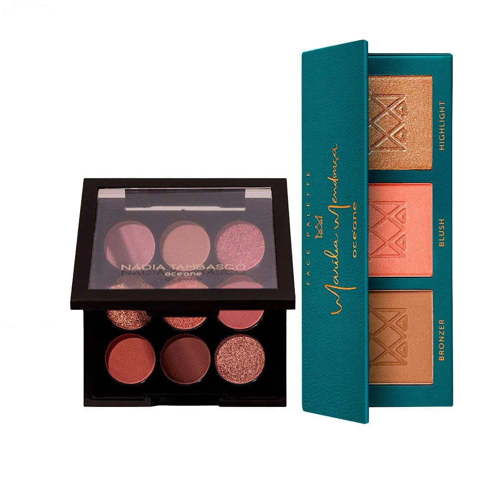 Kit Paleta de Sombras To Go Nude + Paleta Multifuncional Face Palette Océane