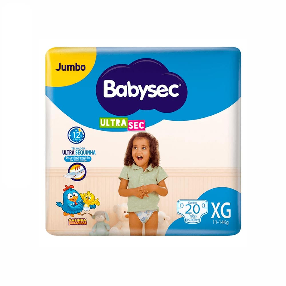 Fralda Babysec Ultrasec Xg com 20 Unidades