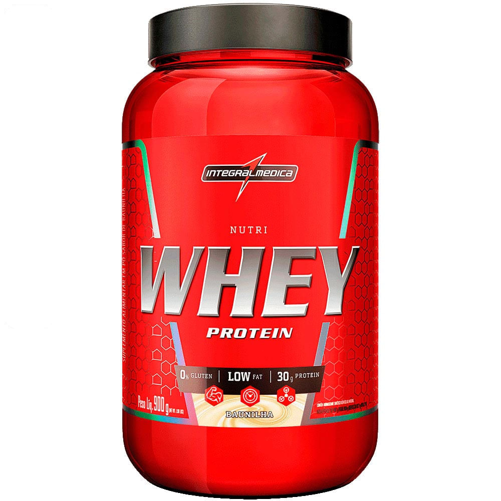 Suplemento Nutri Whey Protein Integralmédica Baunilha Pote  900g
