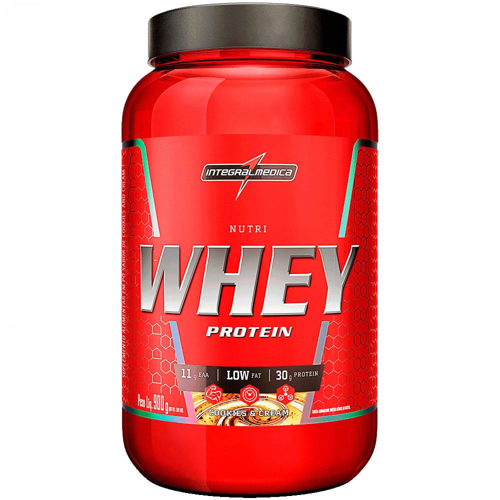 Suplemento Nutri Whey Protein Integralmédica Cookies Pote 900g