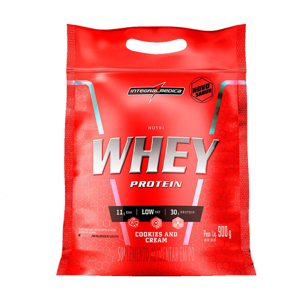 Suplemento Nutri Whey Protein Integralmédica Cookies Pouch 900g