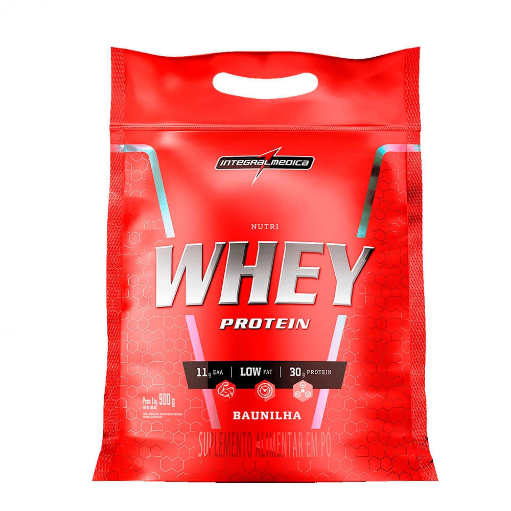Suplemento Nutri Whey Protein Integralmédica Baunilha Pouch 900g