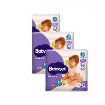Fralda Babysec Premium G com 48 Unidades