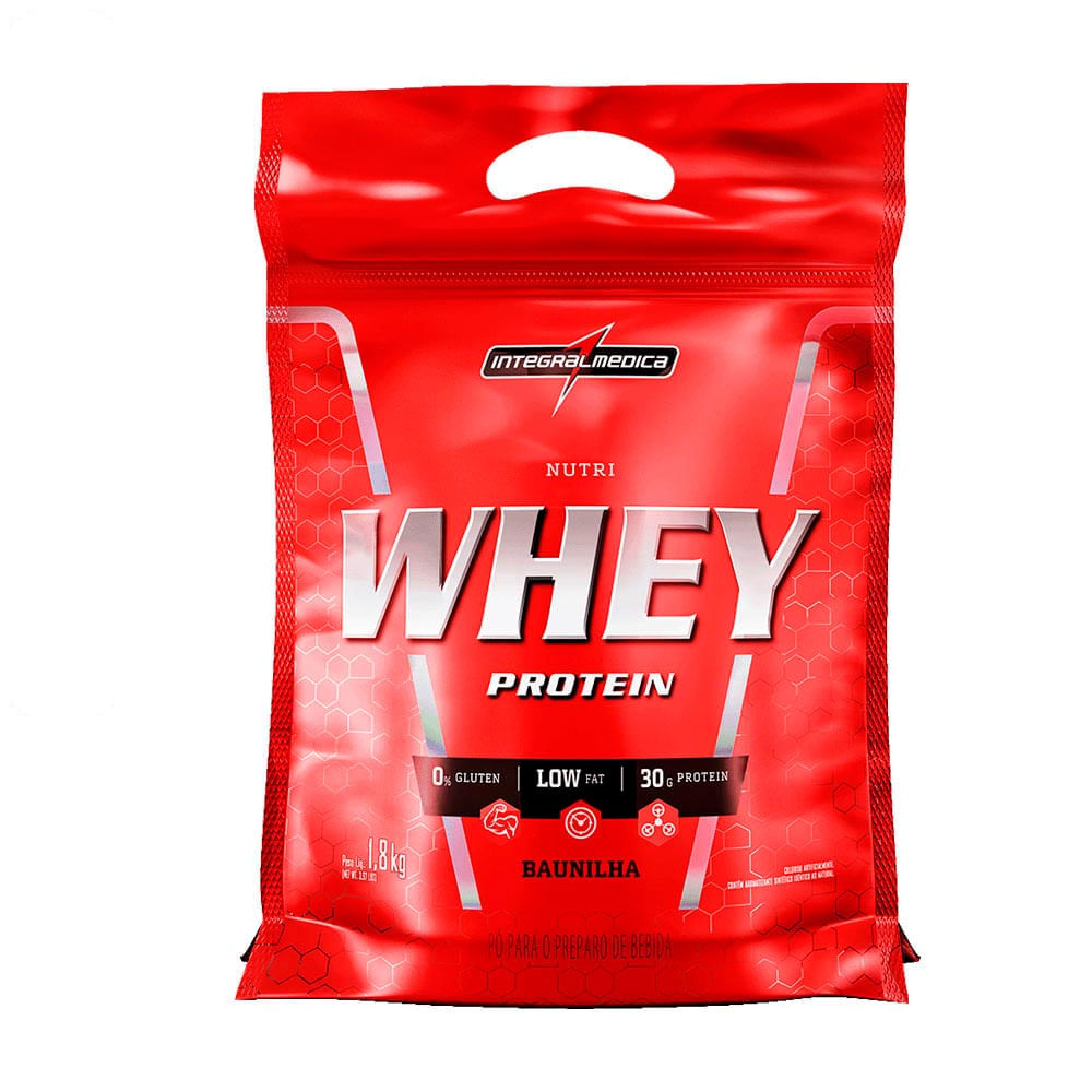 Suplemento Nutri Whey Protein Integralmédica Baunilha Pouch 1,8kg