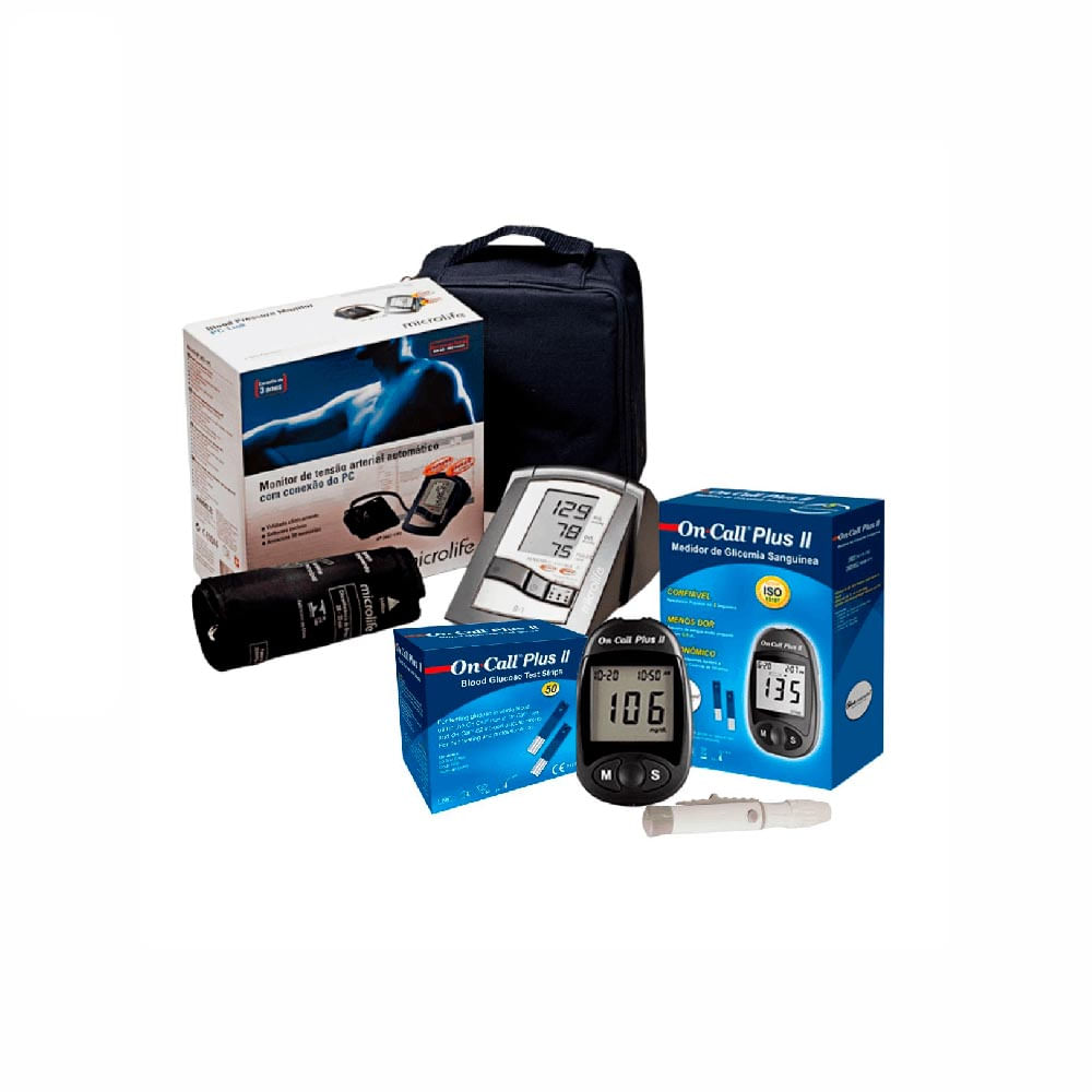 Kit para Medição de Pressão Arterial e Glicose