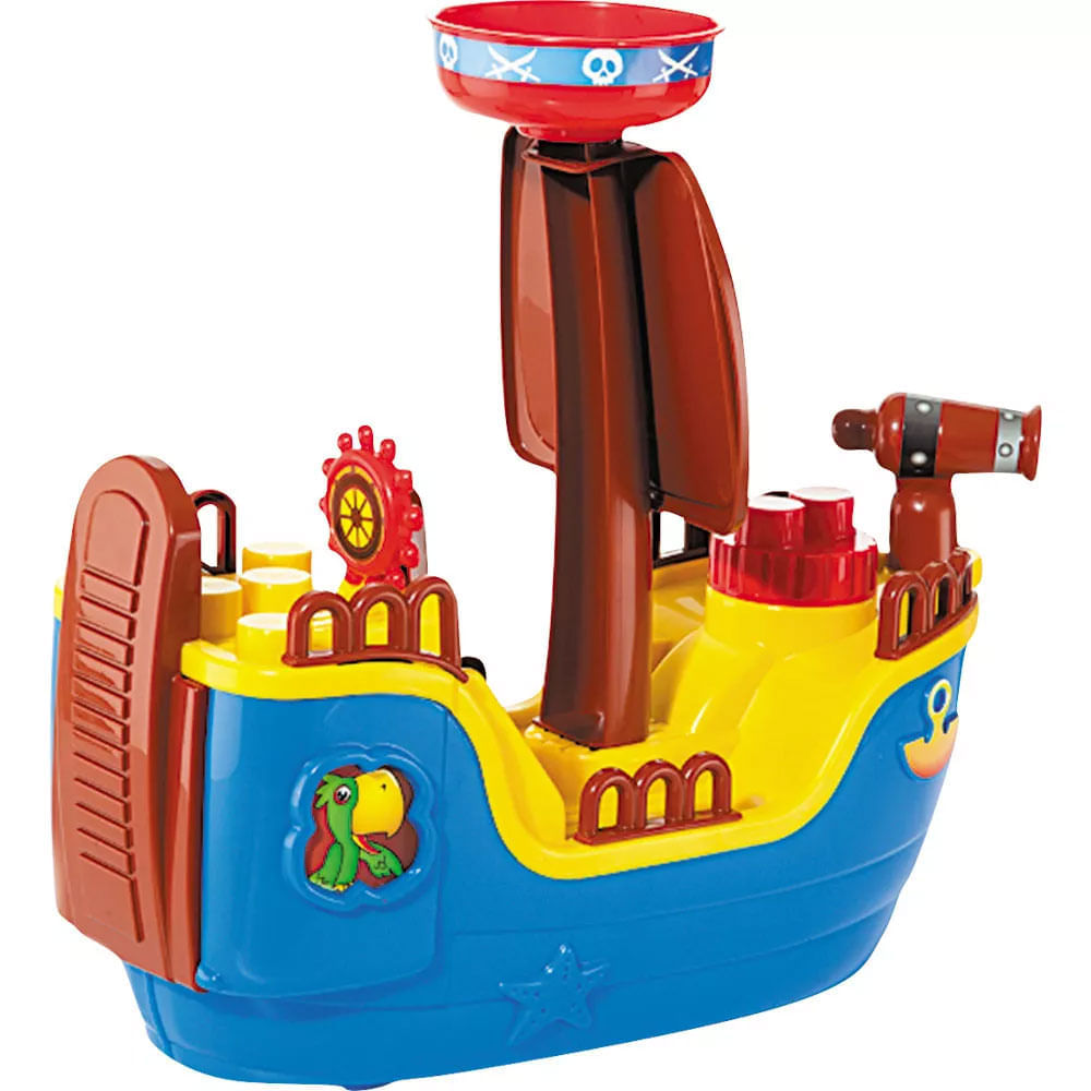 Blocos de Montar Navio Pirata Baby Land 30 Peças