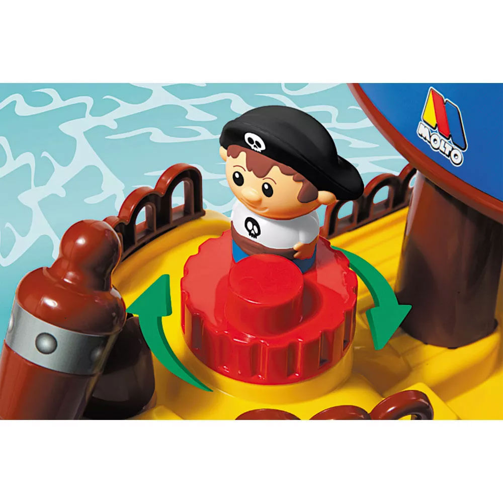 Blocos de Montar Navio Pirata Baby Land 30 Peças