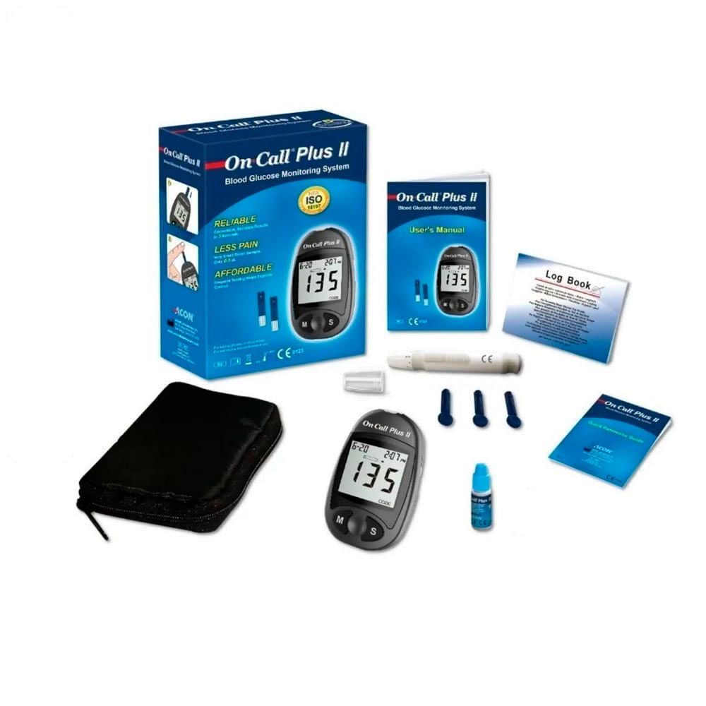 Monitor De Glicose Com Caneta Lancetadora On Call Plus Ii