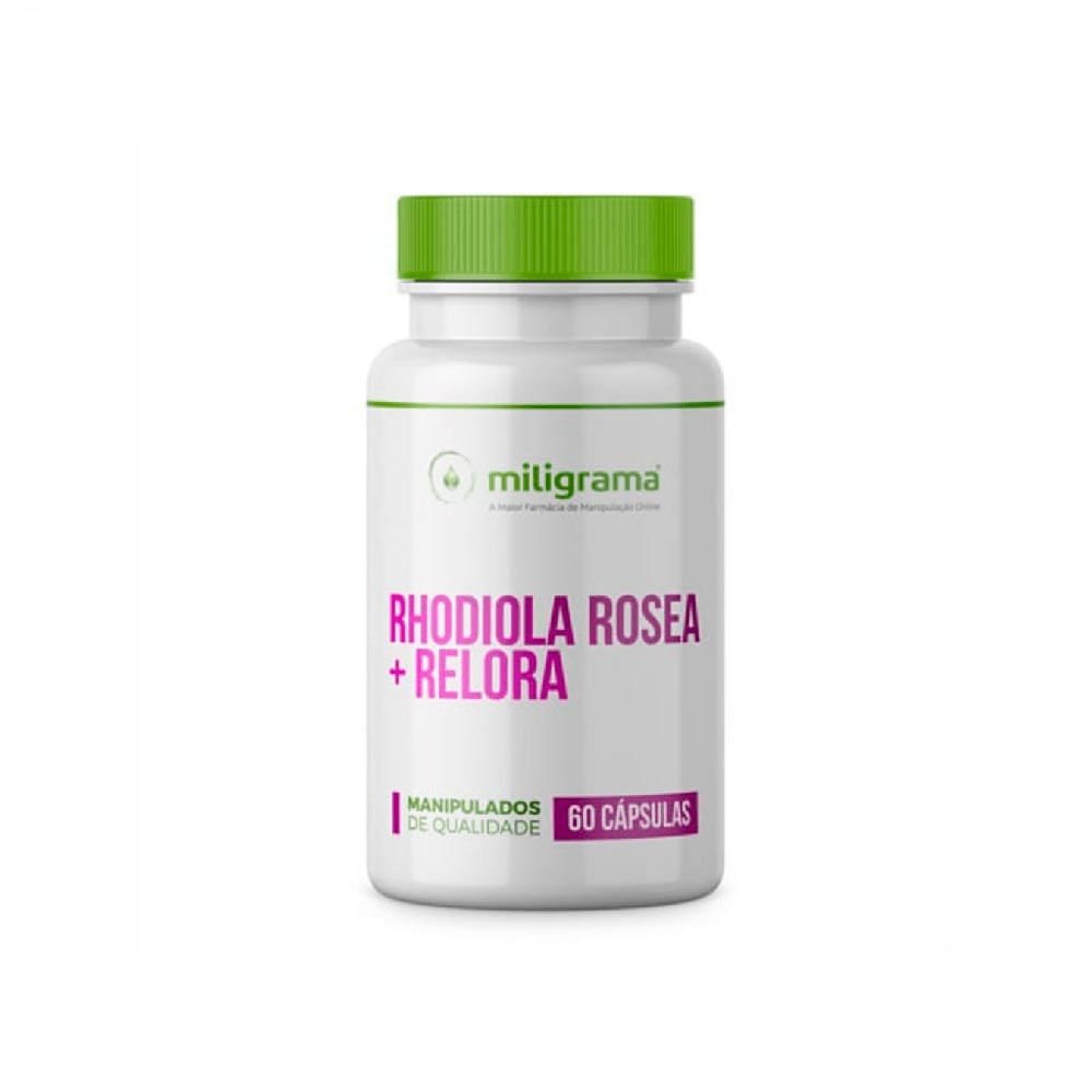 Estimulante Físico e Mental com Rhodiola e Relora Miligrama 60 Cápsulas