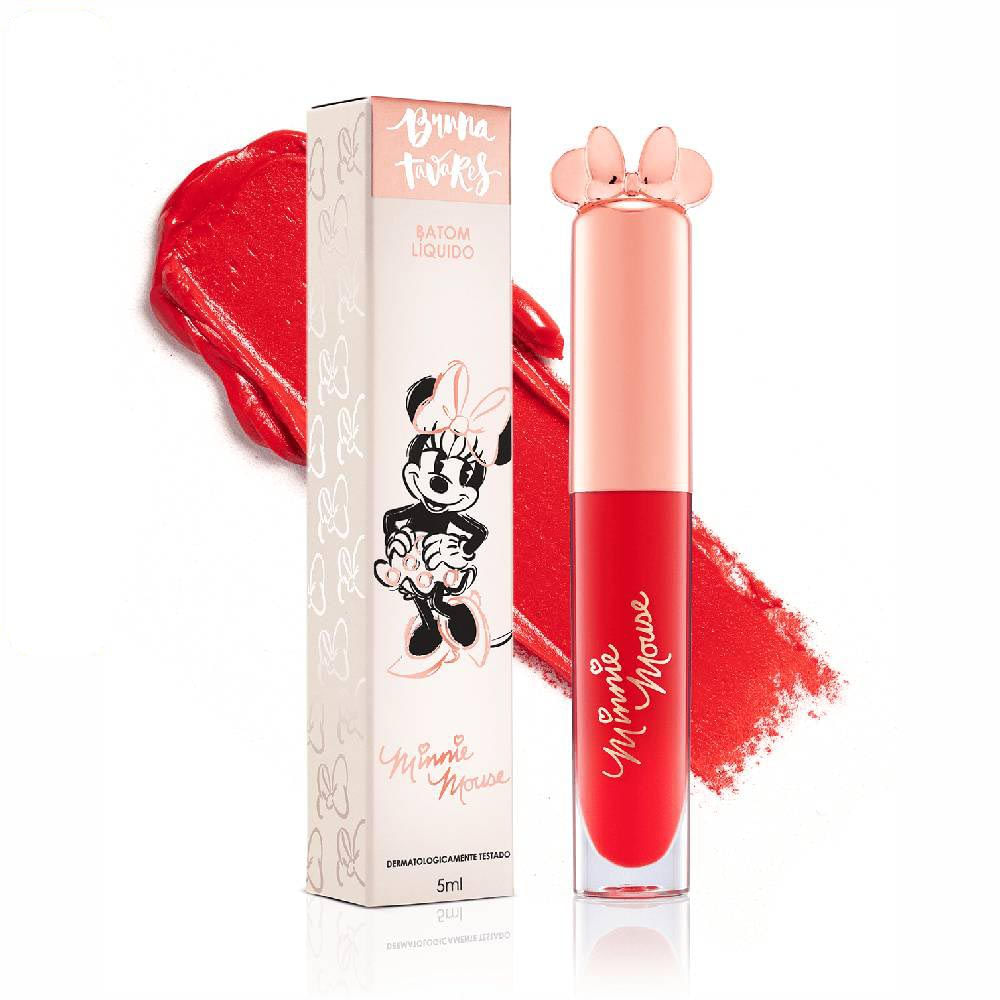 Batom Liquido Bruna Tavares Minnie Mouse Bow-Tiful