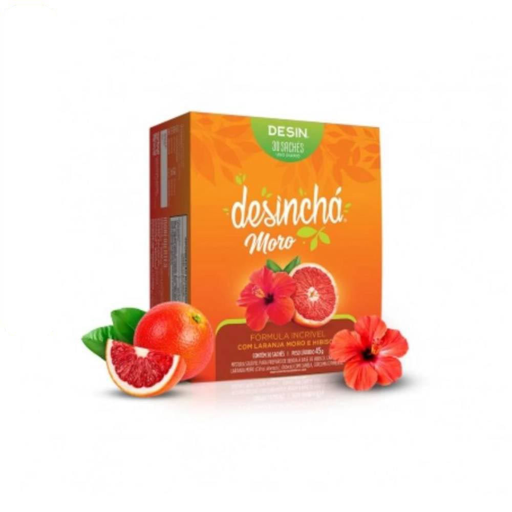 Desinchá Moro Laranja Hibiscus 30 Sachê 45g