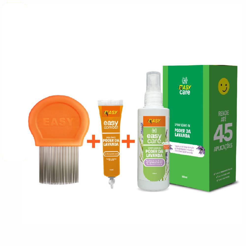 Spray Leave-in Repelente + Pente Polímero + Bisnaga Dose Única