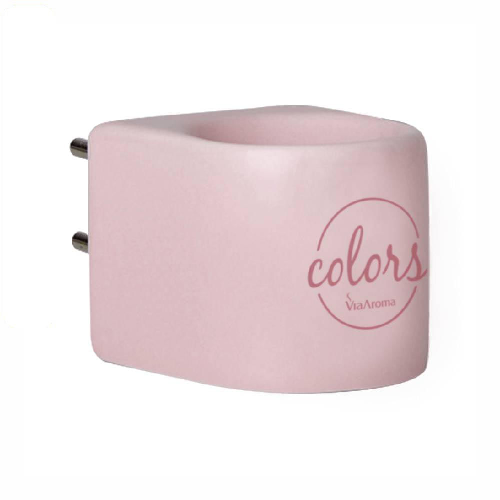 Aromatizador Elétrico Colors de Porcelana Bivolt Rosa Via Aroma