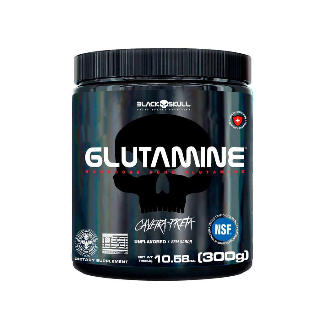 Suplemento Alimentar Glutamina Caveira Preta 300g