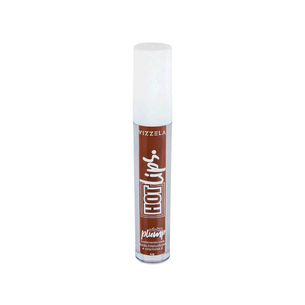 Gloss Labial Vizzela Hot Lips Brown 4g
