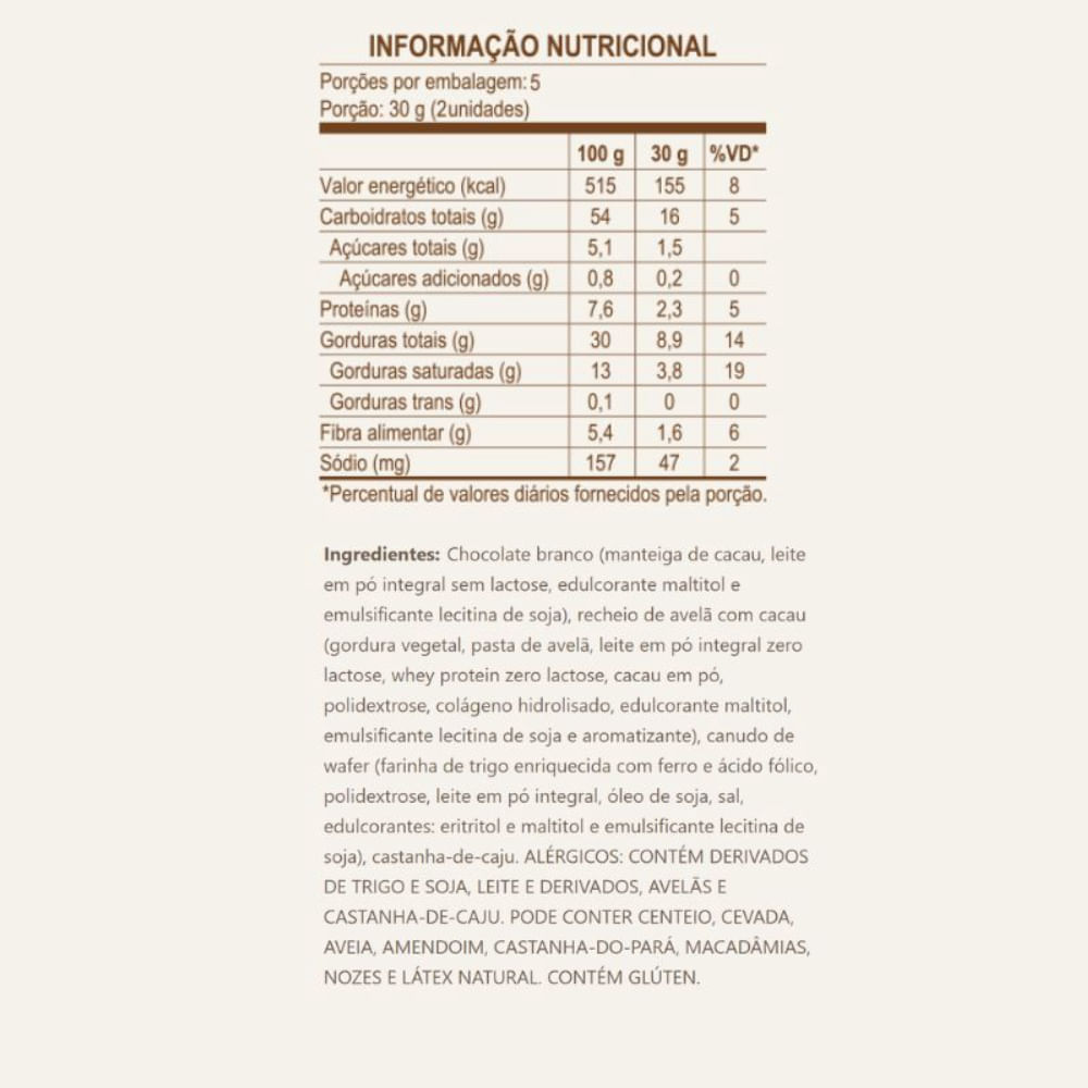 Sticks Wafer Choco Branco Haoma 150g