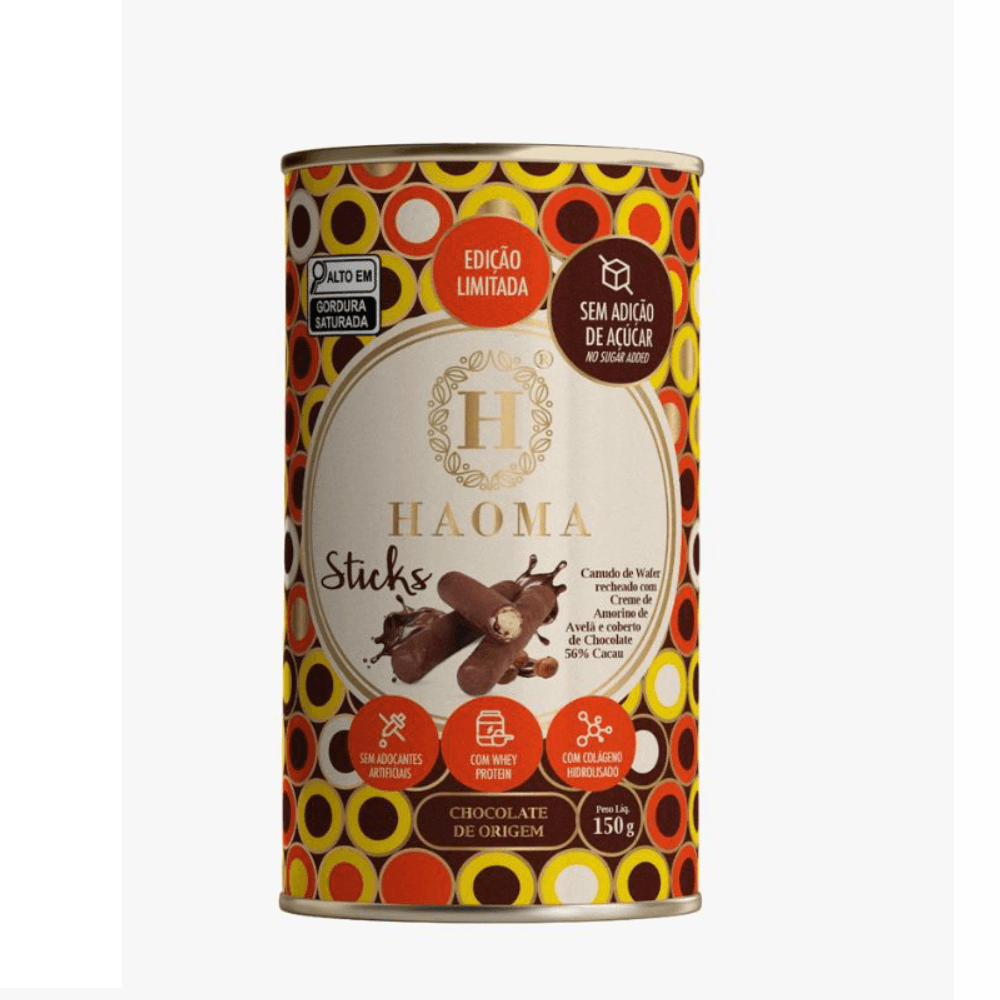 Stick Wafer Choco 56% Cacau Haoma 150g