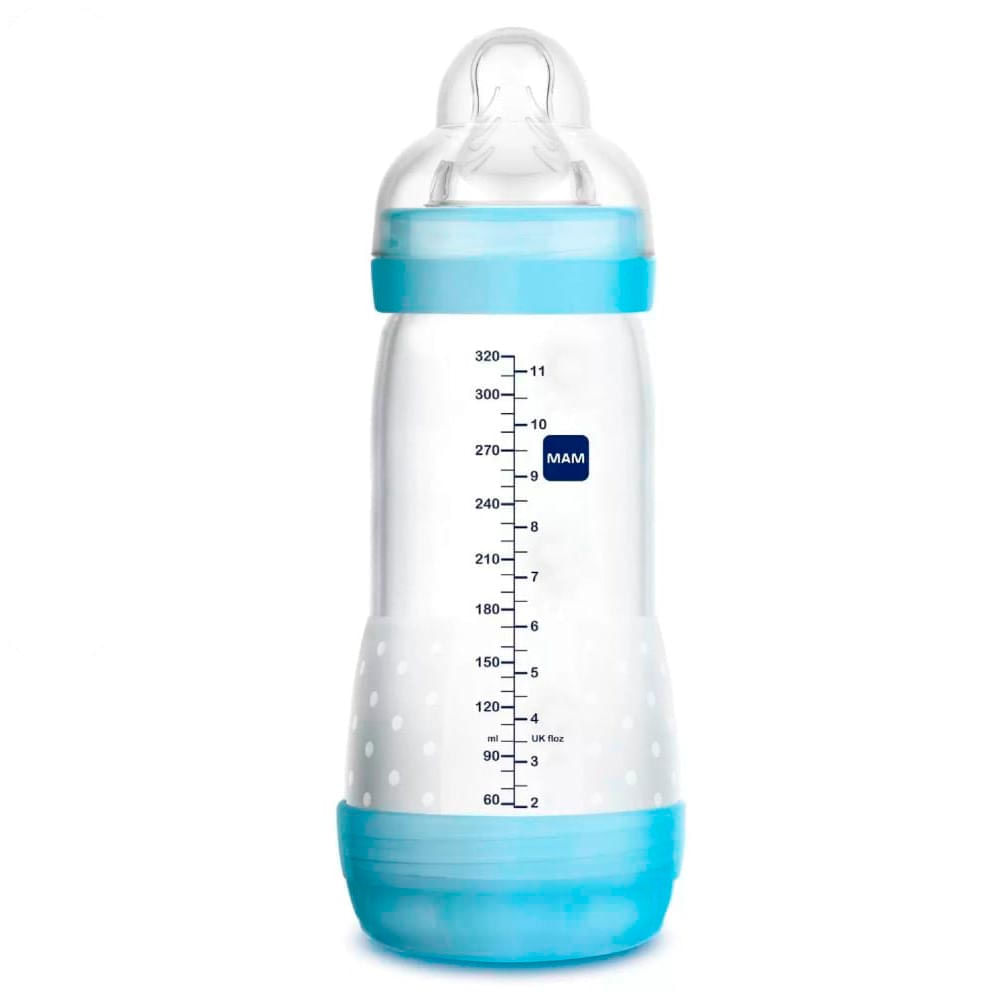 Mamadeira 320ml Easy Start Bico 4m+ Mam Azul