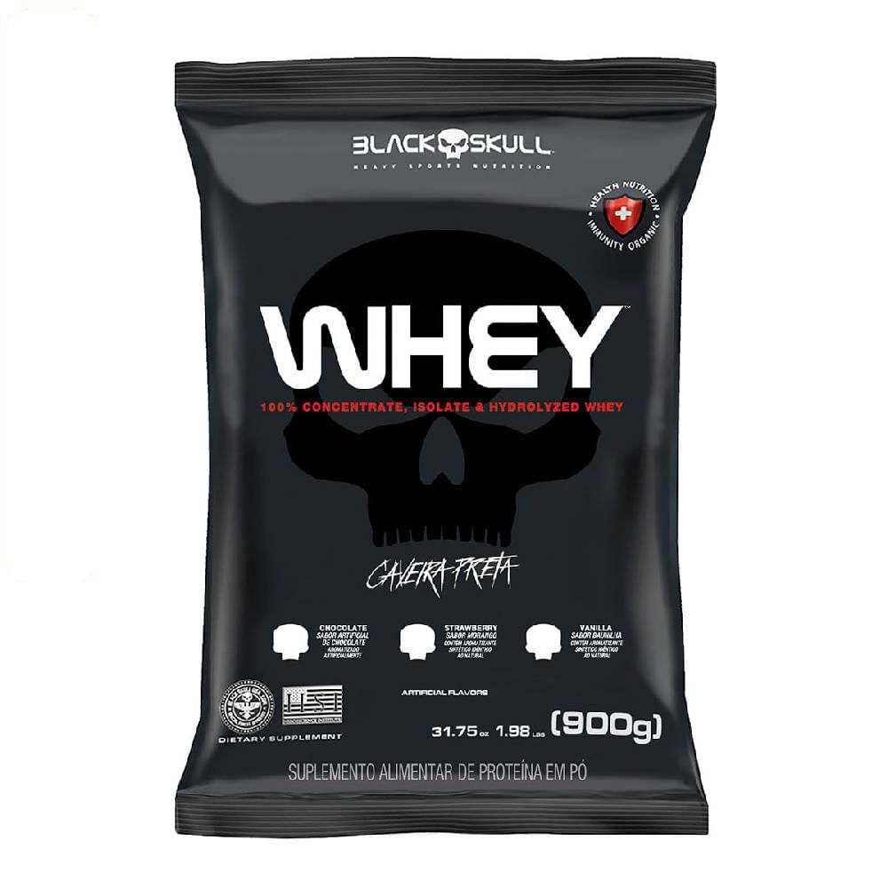 WHEY PROTEIN REFIL CHOCOLATE BLACK SKULL  (WPI, WPC, WPH)  900G