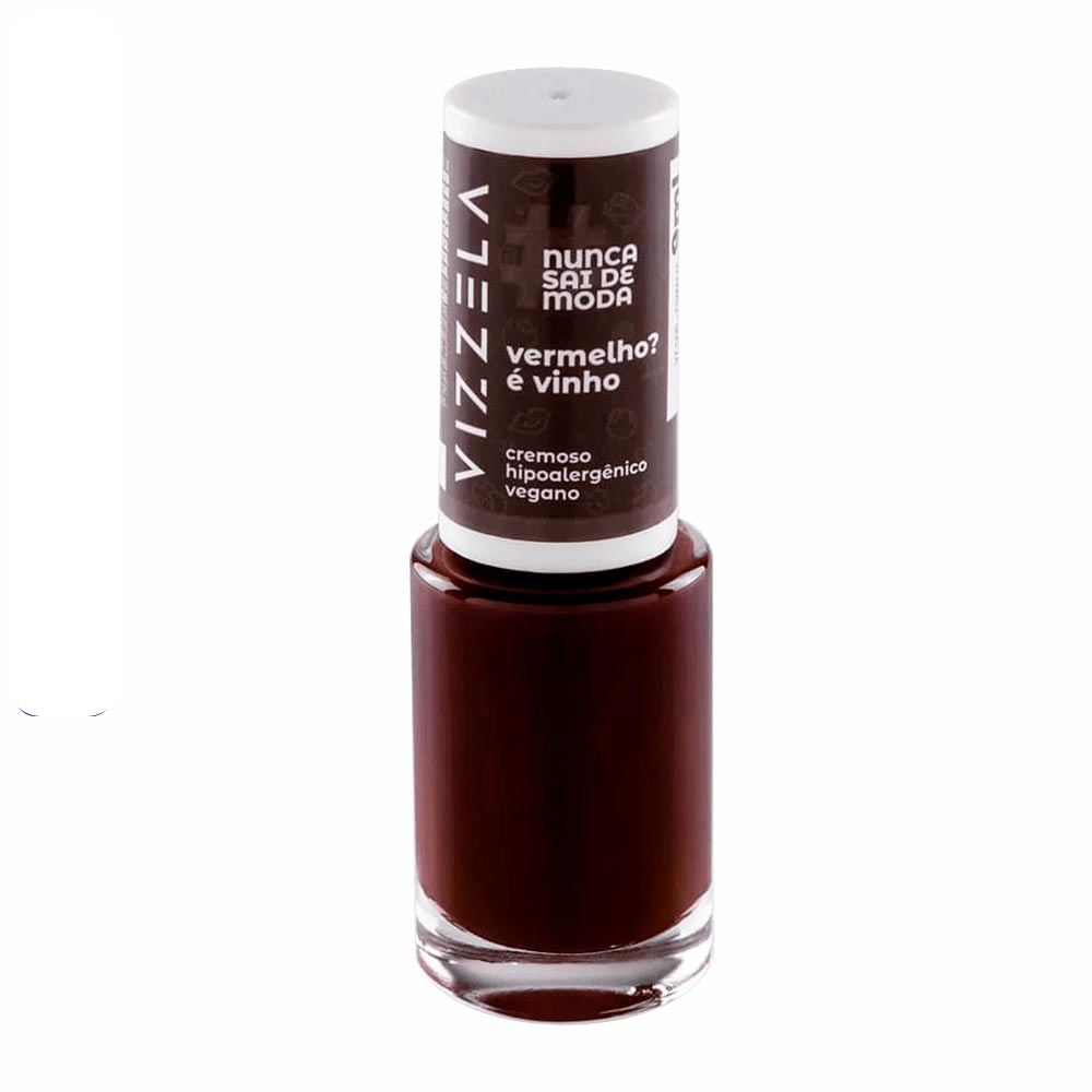 Esmalte Vizzela Nunca Sai De Moda Vermelho É Vinho 9Ml