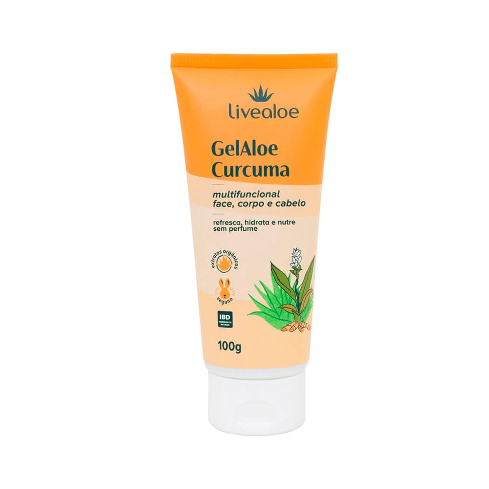 Gel De Aloe Vera Livealoe Com Cúrcuma 100g