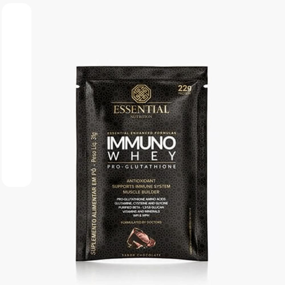 Suplemento Alimentar Immuno Whey Pro Glutathione Essential Nutrition Sabor Cacao 31g