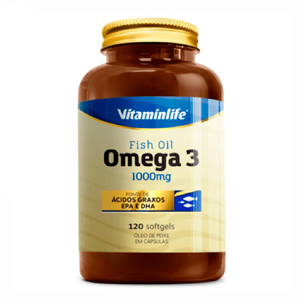 Ômega 3 Vitaminlife 1000mg com 120 cápsulas