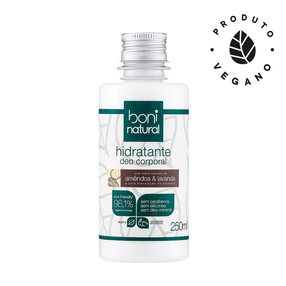 Hidratante Natural Deo Corporal Amêndoa e Lavanda 250ml Boni Natural