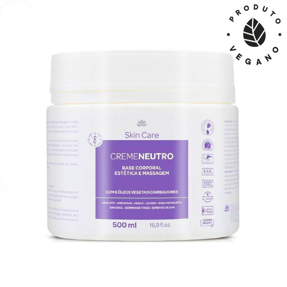 Creme Corporal Natural Neutro Esthetic Spa Base para Massagem 500ml WNF